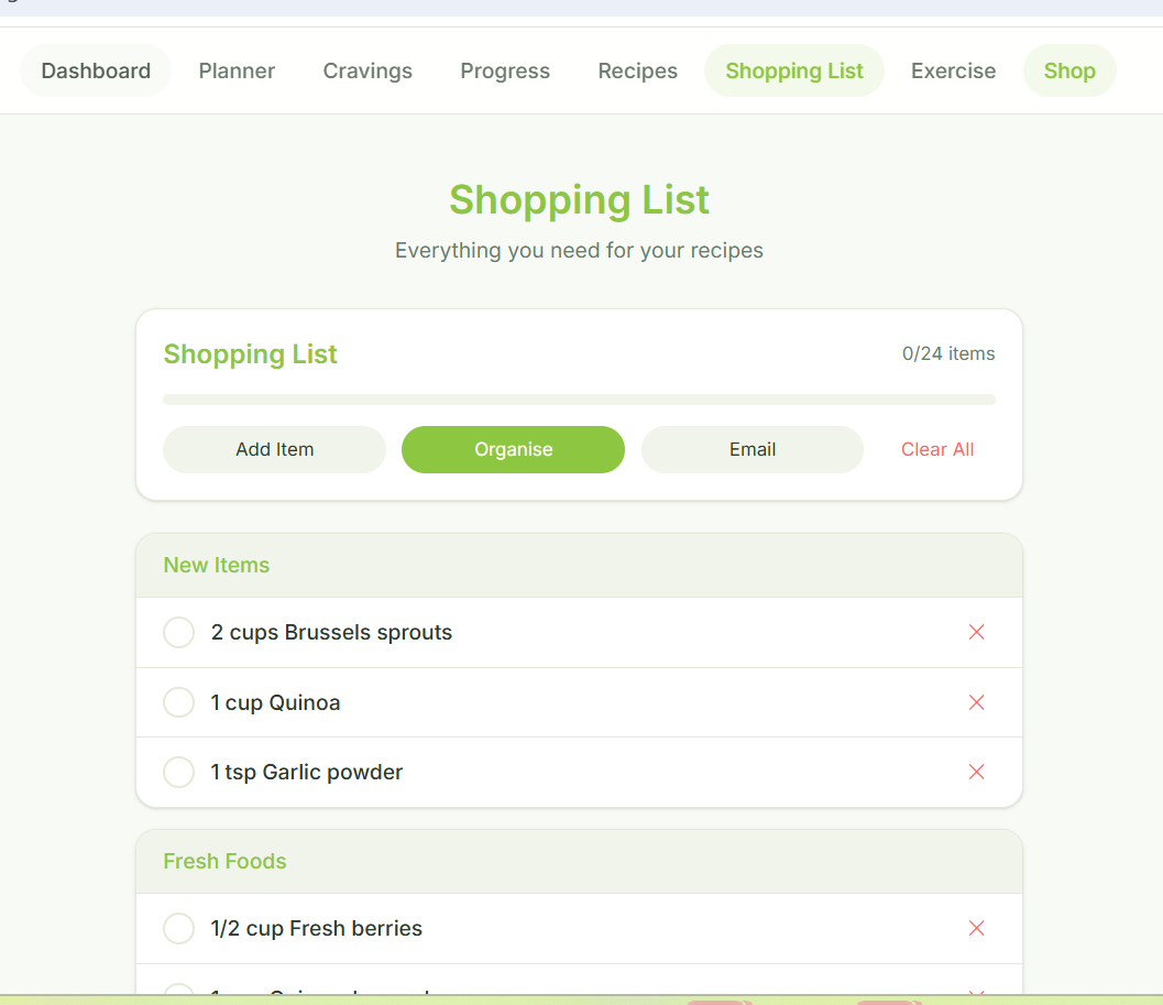 Shopping List